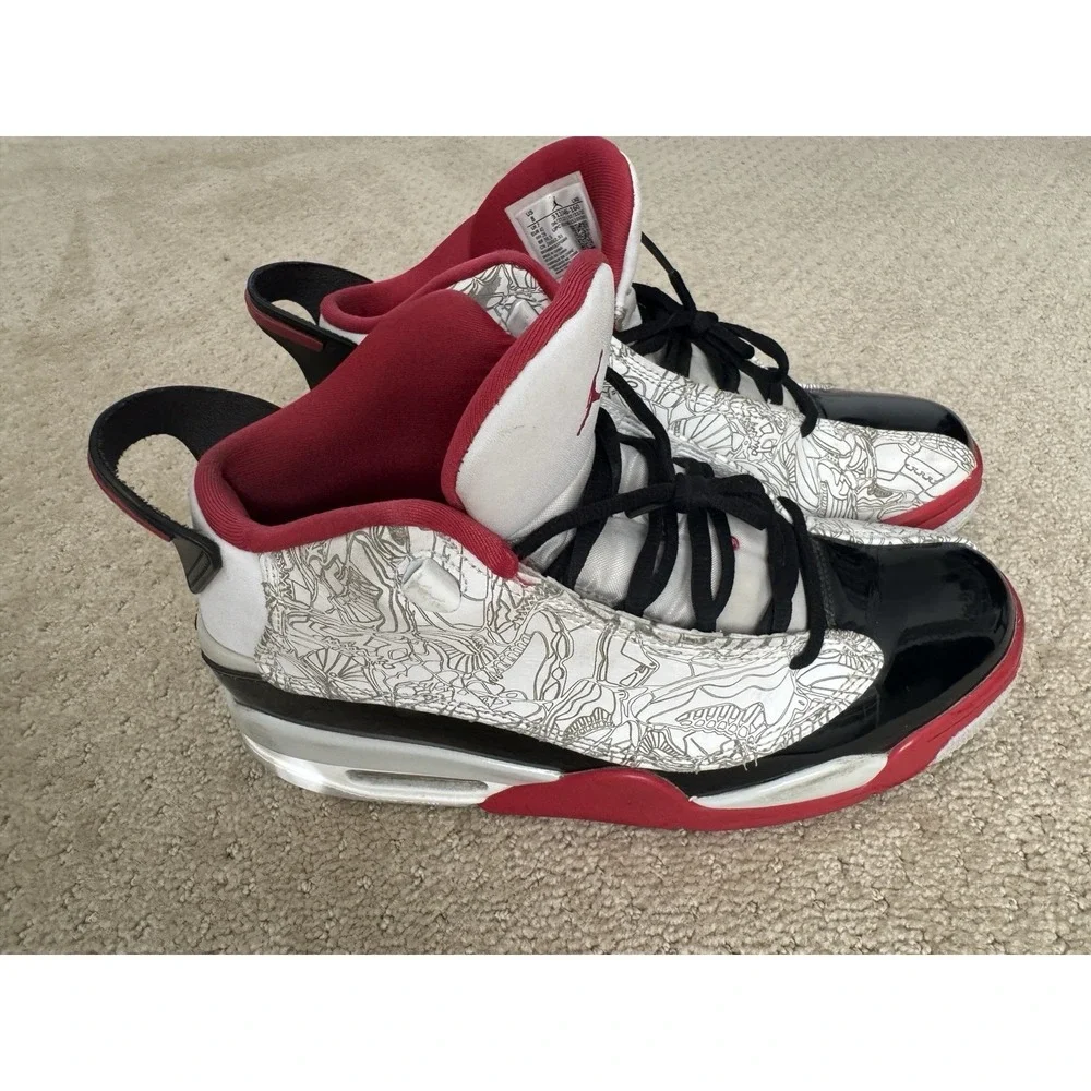 AIR JORDAN Nike Dub Zero Men Chicago Red White Sneakers Shoes (311046-160)Size 8